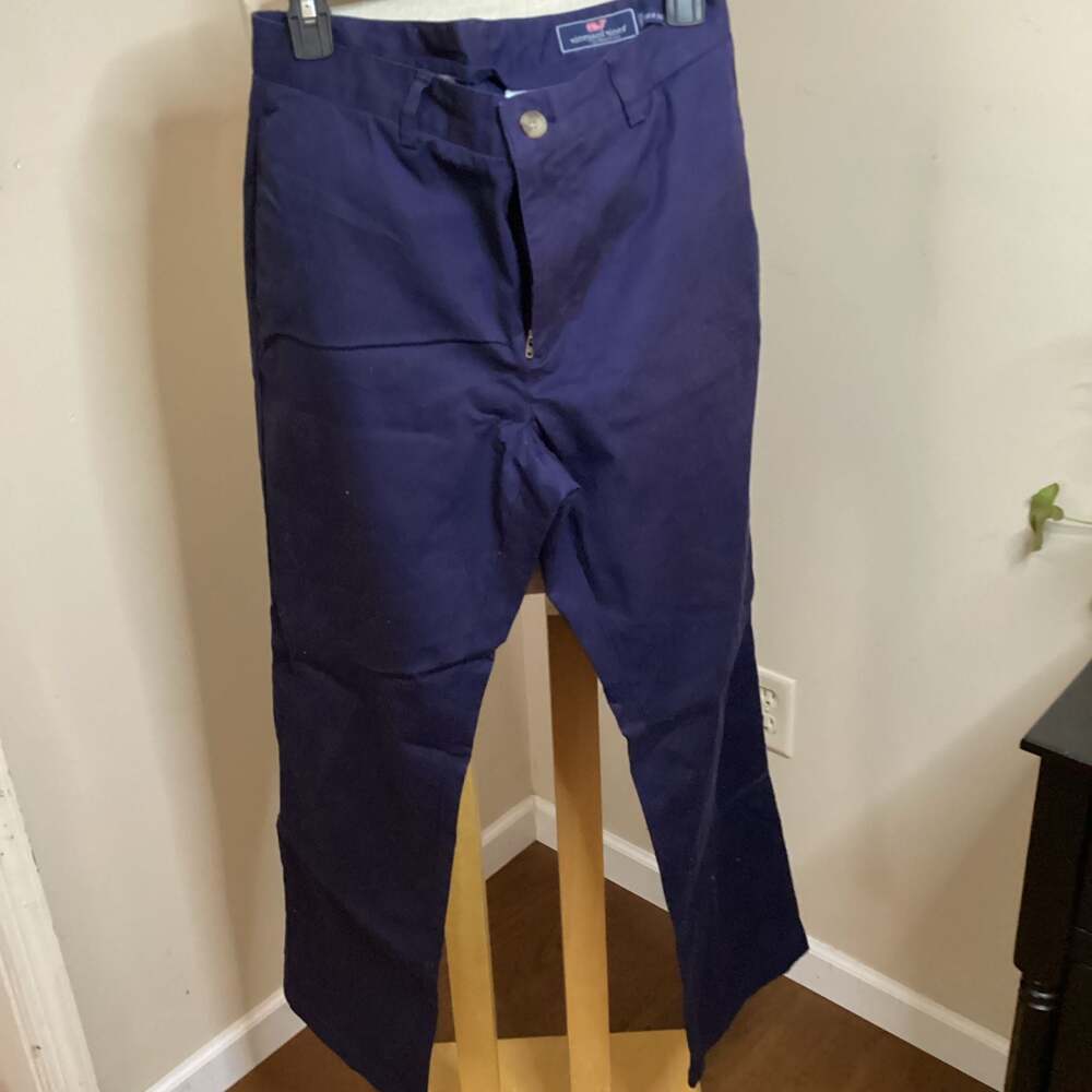Vineyard Vines Breaker Pants 30x32 Navy Blue Flat Front Chinos
